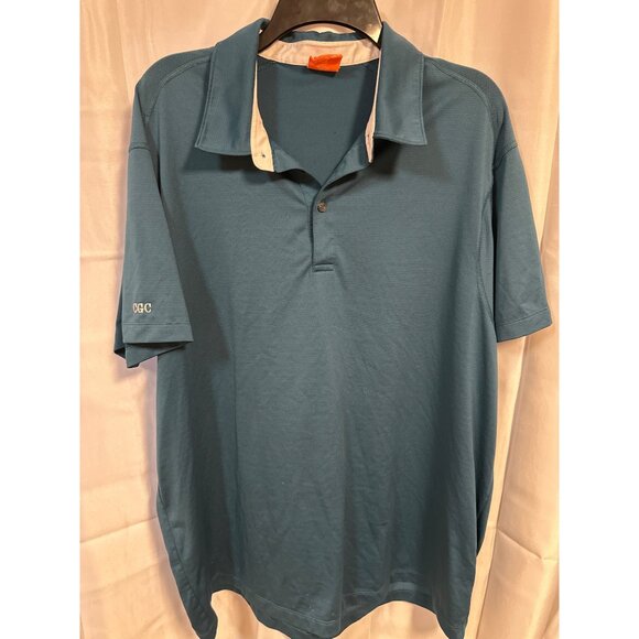 Puma Mens Golf Polo Shirt XXL Teal Short Sleeve Sport Lifestyle CGC Logo - Picture 1 of 7